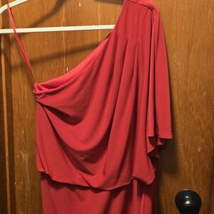 Jessica Simpson Vibrant Red One-Shoulder Dress